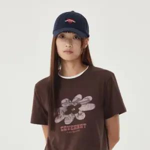 [커버낫 우먼] [스탠다드 핏] 클로버하트 쿠퍼로고 하트 베이직 볼캡 Navy