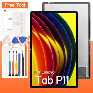 Lenovo 탭 P11/P11 플러스 LCD 디스플레이 TB-J616 TB-J606F TB-J606N TB-J606L 터치스크린 디지타이저 풀 어셈블리, 도구 (블랙)