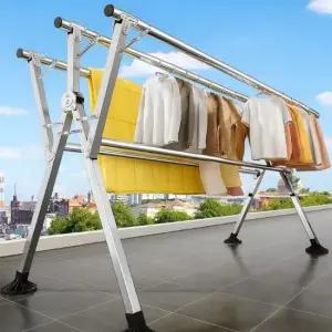 스텐레스 대형 접이식 빨래건조대 베란다 실외 다용도 확장형 의류 건조대 대형건조대