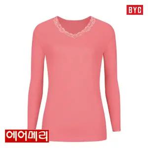 BYC 에어메리 여자내복 상의 / 따뜻하고 포근한 3중직 보온 여자내의 긴팔상의