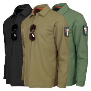 밀리터리 카라긴팔티 3종 패치부착 넥카라 냉장고티 전술 컴뱃 택티컬 군인 작업 등산