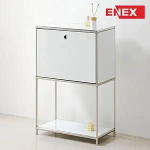 [NS홈쇼핑]에넥스 럭스 2단 수납장 스틸프레임 모듈가구 거실장 퓨어화이트..[35219821]