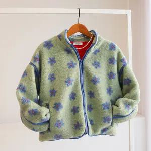 [잇수다] 램밧트 플라워 뽀글이 플리스 덤블 누빔 집업 점퍼