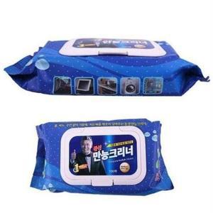 [3개] 만능 청소포 물걸레 청소티슈 100매 찌든때 기름때 캡형 다용도 물티슈