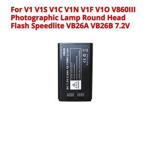 고독스 V1 V860III  조명 라운드 헤드 플래시 스피드라이트 VB26A 7.2V 리튬이온 배터리용