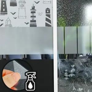 창문 필름 사생활 보호 베란다 창문 시트지 자외선 차단 안개 현관문 가리개 햇빛 시선 카페