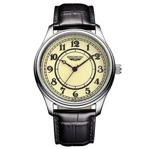 [콩심팥심]라운드 자인 아날로그 패션 초 바늘 가죽 메탈 수능 학생 손목 시계