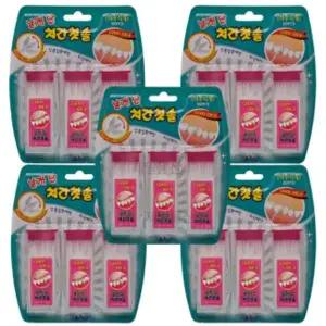 [골드스마일]날개단 치간칫솔 180개 대용량 위생포장 세트 5개