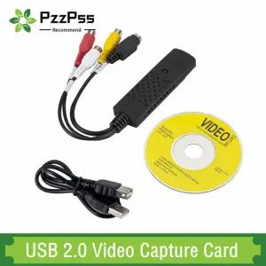 캡쳐보드 USB 20 VHS-DVD 변환기 아날로그 비디오 디지털 형식으 오디오 DVD VHS 레코드 캡처 카드 PC 어댑