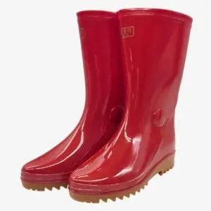 [라일리] Rly 농사장화 선상장화 여자용 적색 반장화 230