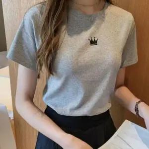 인기 데일리 반팔 이너 라운드 여자 면티 여성