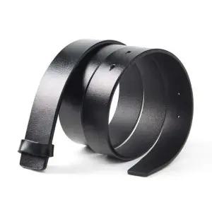 블랙 교체용 소가죽 남성 핀버클 벨트 115cm