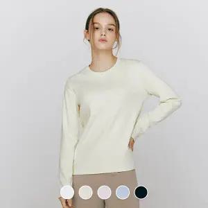 325502 여 라운드넥 립 긴팔티