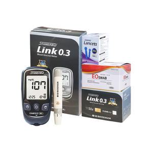 스텐다드 링크0.3 혈당측정기+혈당시험지50매(27년5월)+침100매+솜100매