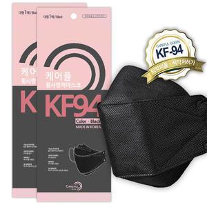 케어플 국산 KF94 마스크 대형 블랙 100매 황사마스크