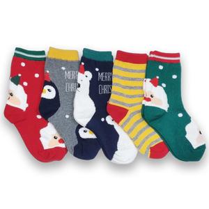 산타프렌즈 5종세트 크리스마스 산타 파티 어린이 초등학생 아동양말 주니어