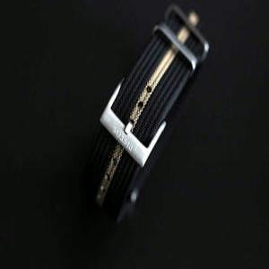 PISTOS 블랙/베이지 나토밴드 19mm, 20mm, 22mm. 원시계