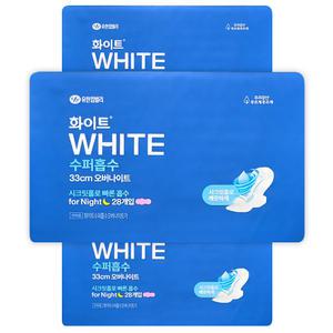 화이트 수퍼흡수 오버나이트 33 생리대 84개