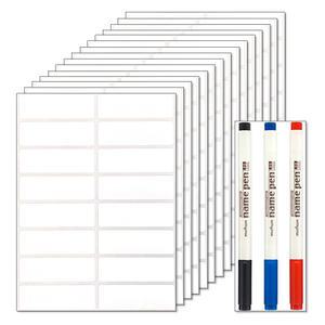 방수 냉장고 정리 라벨 스티커 240개+네임 펜 3색 양념 조미료 욕실 라벨지