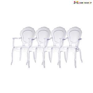 [대량구매딜] GAWON 프린세스 고스트 암체어 4P세트/투명의자 GOW-153