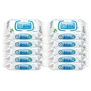 [깨끗한나라]깨끗한나라 페퍼민트 블루 물티슈 캡형 70매 18팩