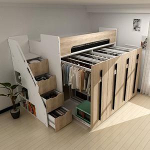 [스스디]네오 슬라이딩 옷장 수납 벙커침대 슈퍼싱글 원룸 기숙사 이층침대