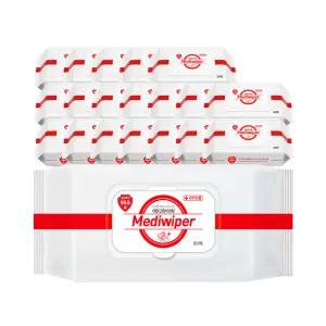 메디와이퍼 소독티슈 캡형 80매x20팩 의약외품 99.9% 소독 살균 제균 피부 손소독제