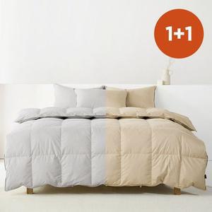 [NS홈쇼핑][싱글2장] 라뽐므 한겨울용 오폴레 코튼 구스이불 SS (연그레이1+오트밀베이지1)..[34675339]