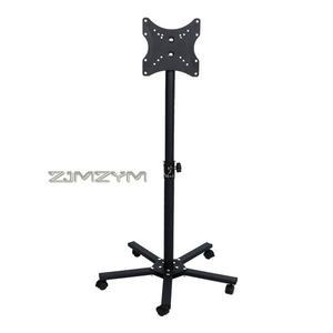 탈착식 LCD 모니터 스탠드 높이 조절 가능 콜드 롤 스틸 시트 TV 트롤리 플로어 5 다리 베이스