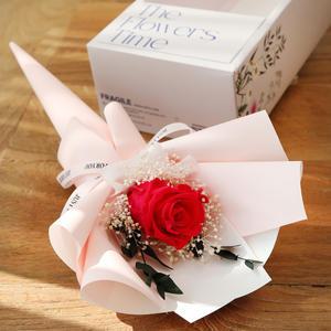 생화 프리저브드 LED 한송이 장미 꽃다발 + 케이스