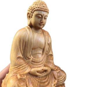 원목 부처님 불상 기도 법당 사찰 조각상 반가사유상 나무 목조 공예품