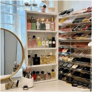 장 화장품 정리대 4단 소품 화장품정리대 트레이 우드 주얼리