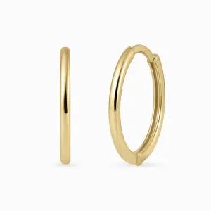 14K 베이직 볼륨 링 귀걸이 대