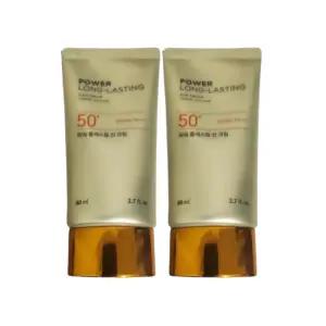 더페이스샵 내추럴 선 에코 파워 롱래스팅 선크림 80ml 2개