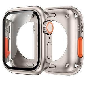 애플워치 44mm 45mm 40mm 41mm 용 스크린 보호 커버, iWatch 시리즈 9 8 7 6 5 4 SE 용 하드 PC 범퍼 케이스 울트라 변경