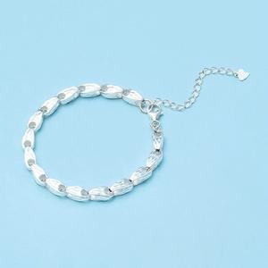 (단)J제이]국산 순은 99.9% 볼륨 컷팅체인 팔찌(2.5돈)