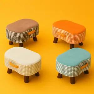 보조 스톨의자 풋스툴 낮은 의자 미니 원목 쇼파 발받침 간이 푹신한 튼튼한 화장대 사각 인테리어 이동식
