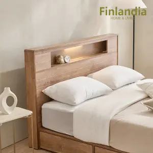 몬테 원목 LED 수납 퀸침대Q+40T라텍스매트리스