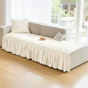 롱프릴 쇼파패드 누빔 쇼파커버 쿠션감