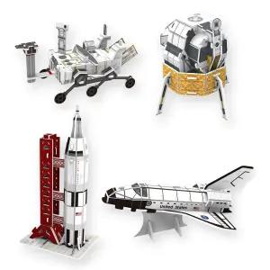 3D 입체 퍼즐 인류의 우주 탐사 4종/모형/만들기/조립/어린이/종이/노인/학습/페이퍼/락/집콕/놀이/공작/완