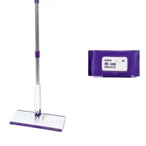 홈쇼핑 자동 딸깍 바로바로 밀대걸레 대형 청소기 노터치 핸디 일회용 청소포용 밀대걸레 원터치 분리 막