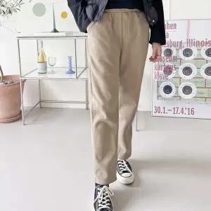 여성슬랙스 겨울 코듀로이 골지 일자 골덴팬츠 밴딩 후리스안감