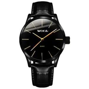 학생 수능 시험 오카이 아날로그 바늘 패션 가죽 초 손목 시계