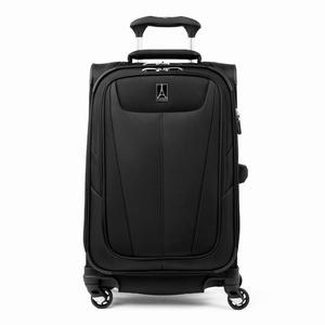 트래블프로 맥슬라이트 5 소프트사이드 확장형 기내 수하물, 휠 4개, 경량 , 남녀 블랙, 21인치 반입