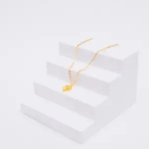 [베티블루] 995 999 24K 순금 컷팅 비즈 네잎클로버 여성 여자 11.25g 금 목걸이