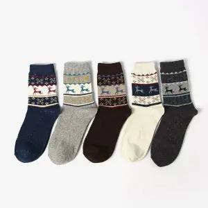 남자양말 정장 발편한 중목 등산 남성용 사계절 겨울순록