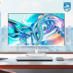 필립스 27E1N2100AW 120 시력보호 4면 보더리스 스피커 화이트 무결점 모니터