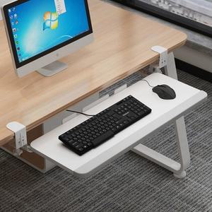 키보드 트레이 받침대 검정 슬라이딩형 52x25CM 무타공 랙 거치대