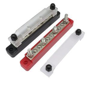 버스바 배전 블록 4 x 14 스터드 6 M4 나사 단자대 150A 자동차 보트 해양 카라반 RV 캠핑카용