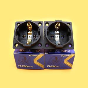 Hifi 순수 구리 Schuko 소켓 Furutech 금도금 FI-E30 AC 250V 16A EU IEC 플러그 입구 어댑터 전원 콘센트